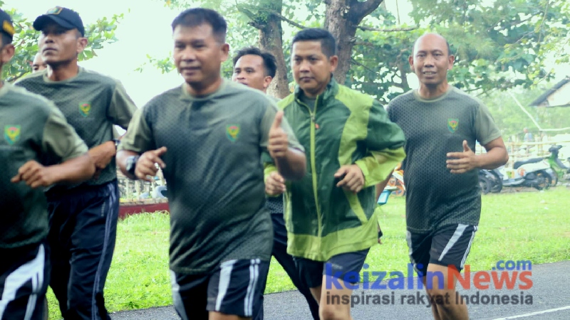 Menjaga Kebugaran Dan Meningkatkan Kodisi Fisik, Kodim 0414/Belitung Gelar Olahraga Bersama