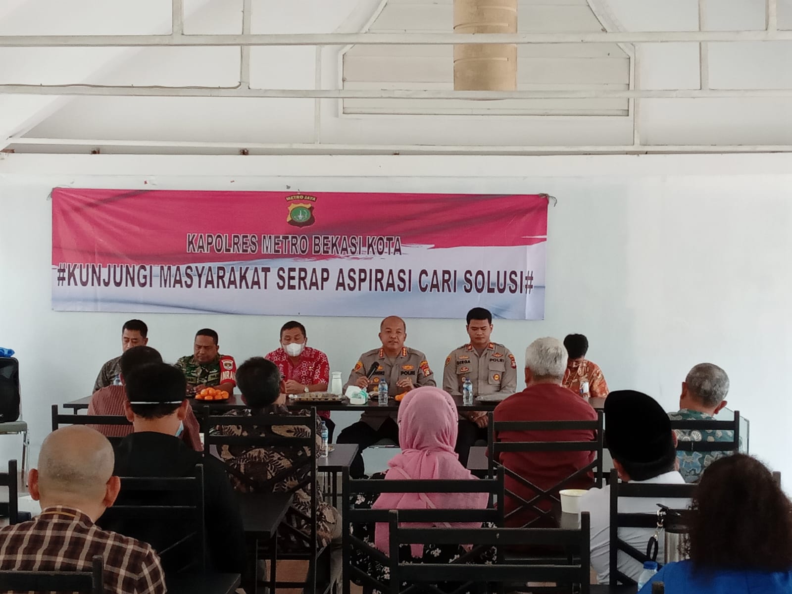 Kegiatan Serap Aspirasi, Kapolres Metro Bekasi Kota hadir di Jatisampurna