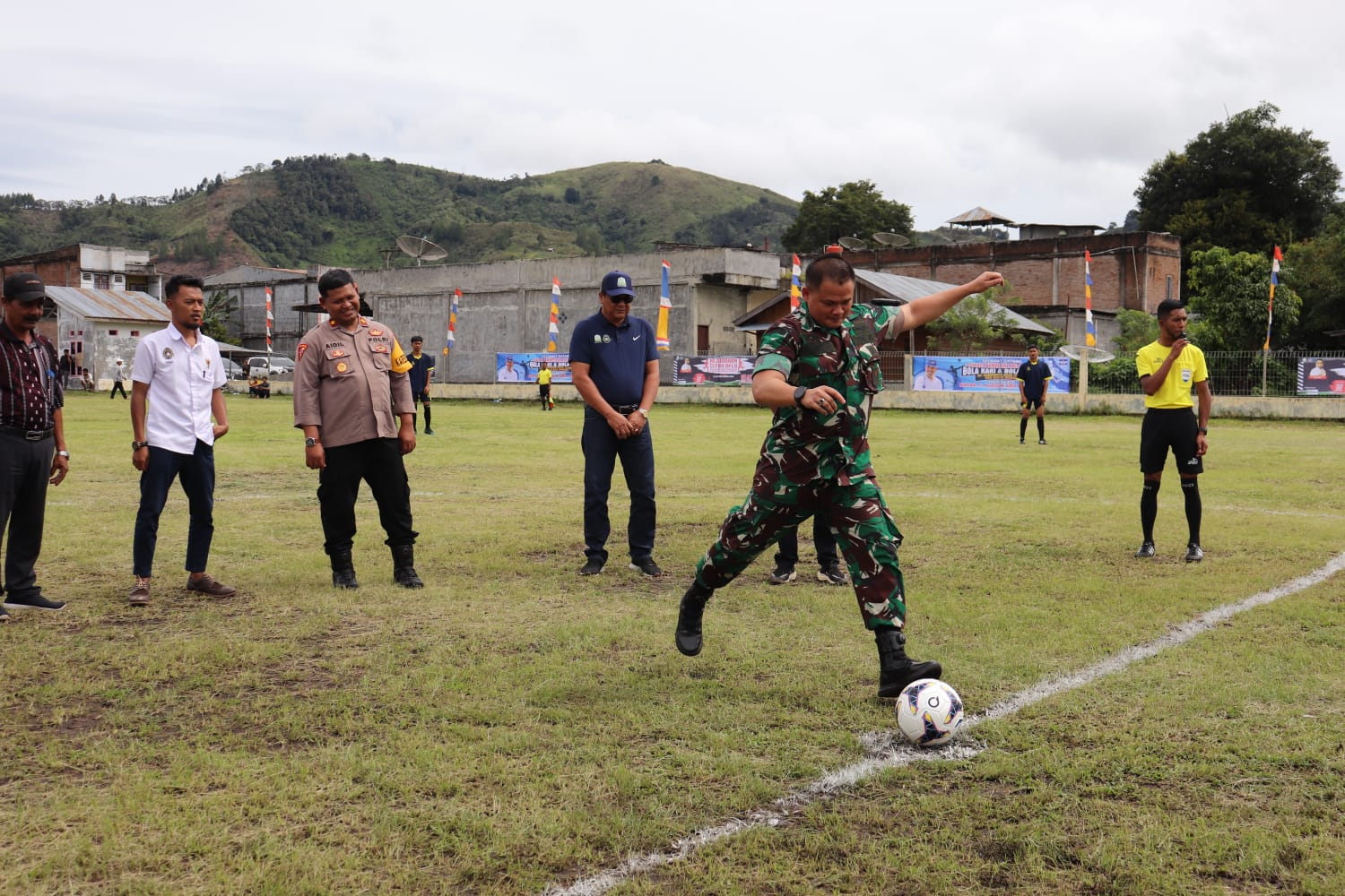 Kasdim 0106/Ateng, Kick Off Pembukaan Sepak Bola Antar Pelajar