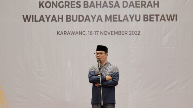 Buka Kongres Bahasa Daerah Budaya Melayu Betawi, Ridwan Kamil: Budaya Itu Identitas