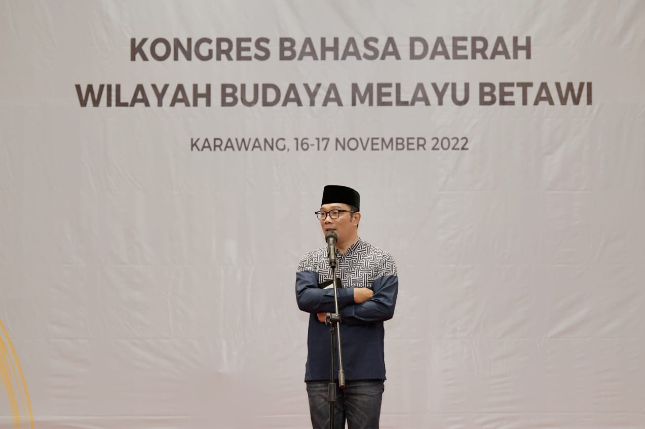 Buka Kongres Bahasa Daerah Budaya Melayu Betawi, Ridwan Kamil: Budaya Itu Identitas