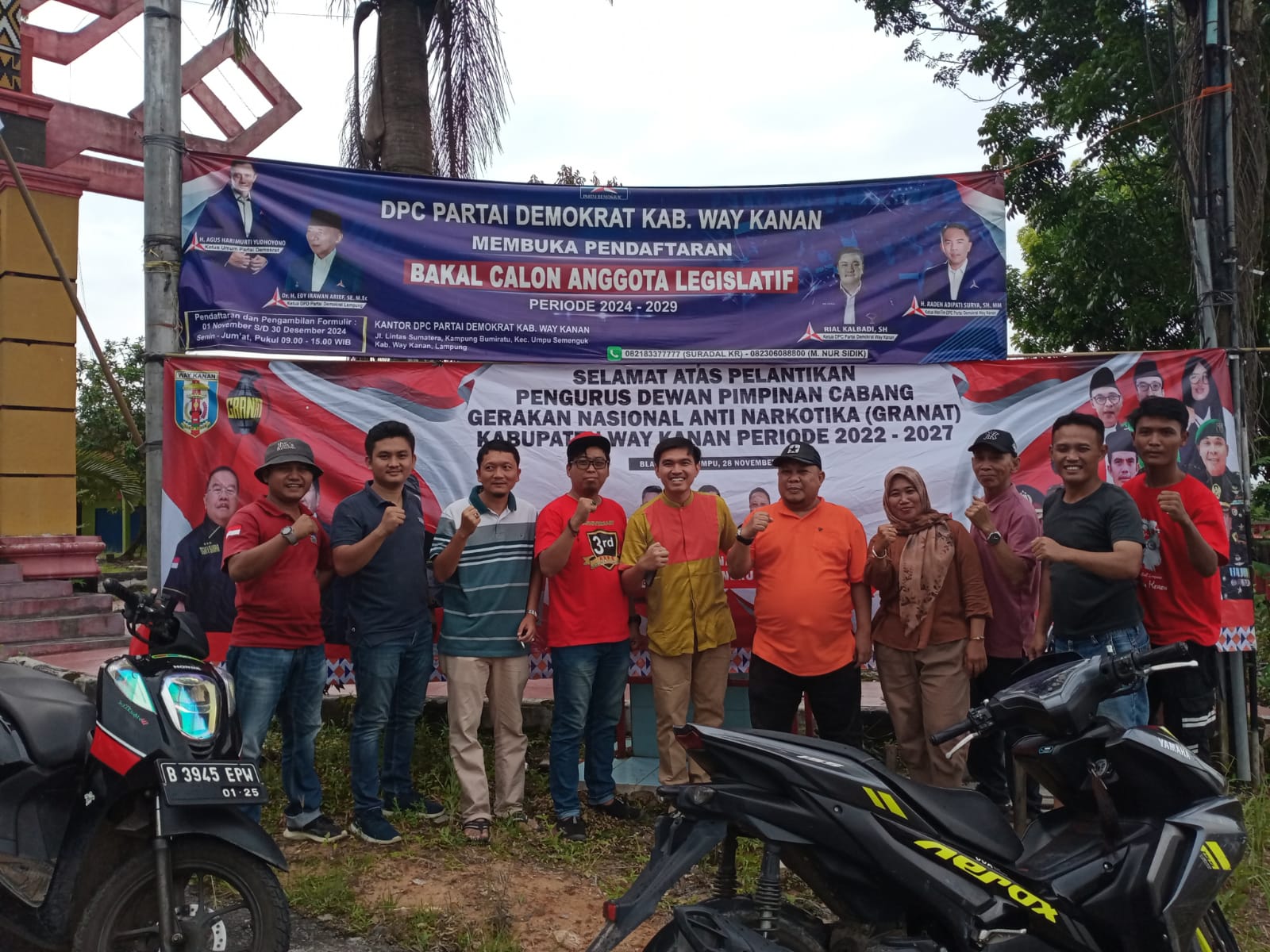 Pengurus DPC GRANAT Way Kanan siap menyambut Ketua Dewan Pembina Komjend Pol (P) Drs. Togar M. Sianipar, M.Si., dan Ketum umun  DR. H. KRH. Henry Yosodiningrat  SH.,MH