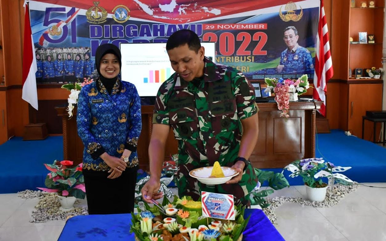 PNS TNI AL Sabang Gelar Syukuran HUT KORPRI Ke-51 Tahun 2022 Secara Sederhana