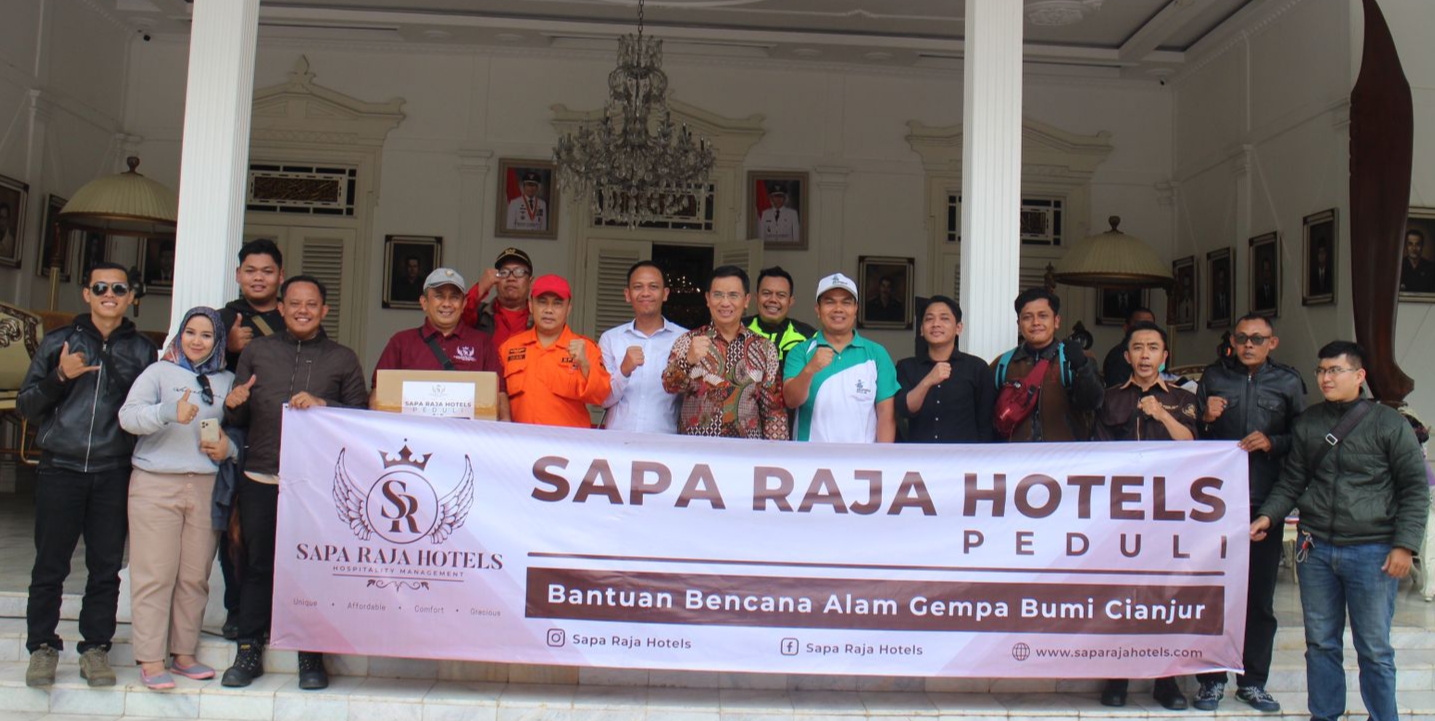 Sapa Raja Hotels Peduli Berikan Bantuan 616 Paket Sembako Untuk Korban Bencana Cianjur