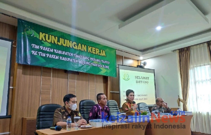 Kejari Belitung Menerima Kunjungan Kerja Tim Pakem Kabupaten Tanggerang