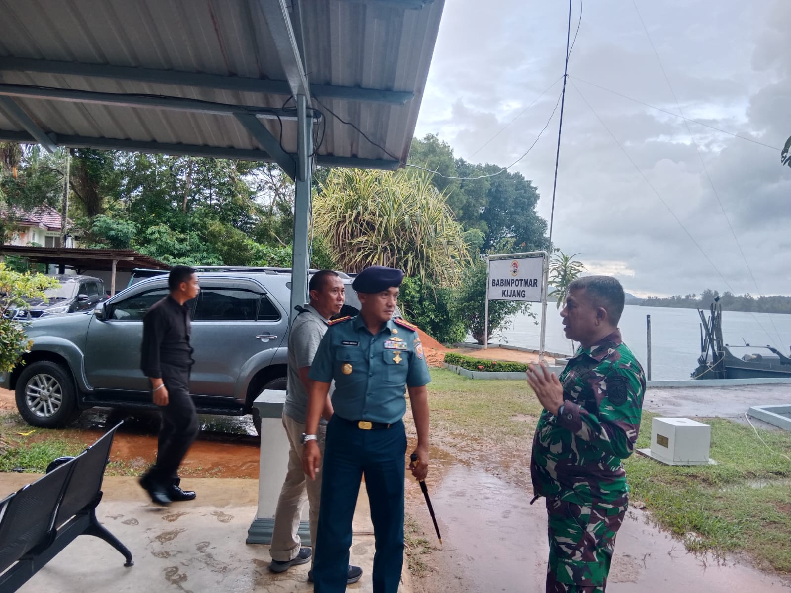 POS TNI AL BINPOTMAR KIJANG DISAMBANGI DANLANAL BINTAN