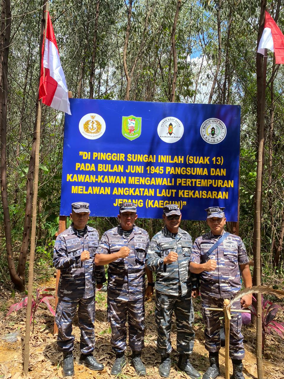 Wadan Lantamal XII Ikuti Acara Penempatan Papan Prasasti Situs Perjuangan Pangsuma, Sekaligus Napak Tilas di Suak 13 Dusun Nek Bindang