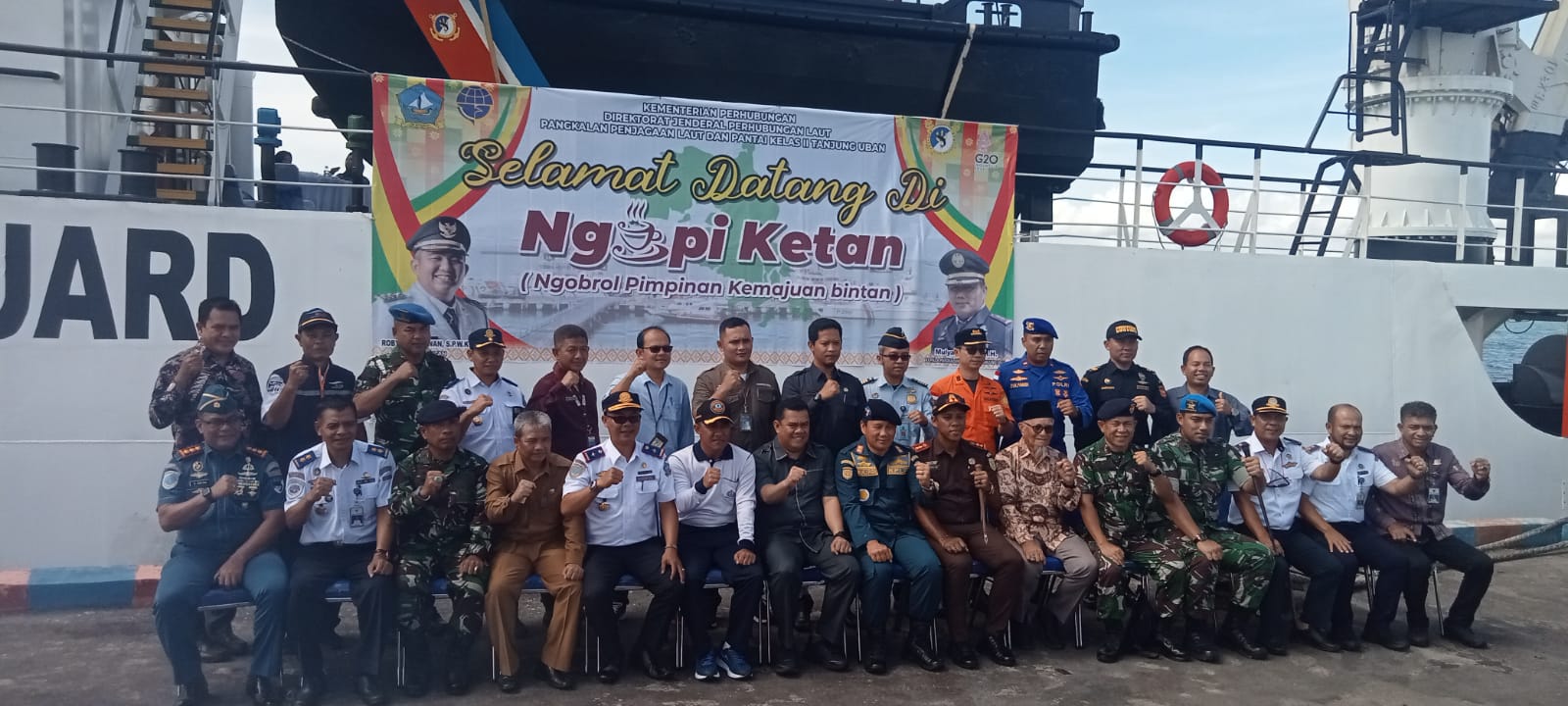 TNI AL, Pasops Lanal Bintan Hadiri Coffee Morning Dalam Rangka Jalin Silaturahmi dan Sinergitas Unsur FKPD Kabupaten Bintan