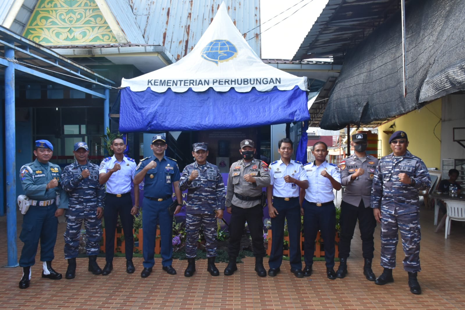 Danlanal Bintan Sidak Posko Terpadu Dijalur Padat Penyeberangan Roro dan Speed Bulang Linggi