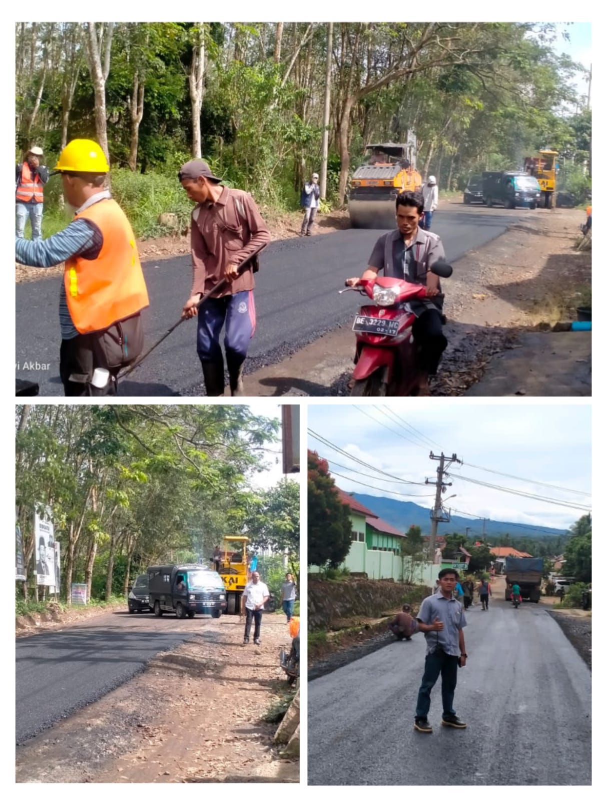 Masyarakat Kasui Berterimakasih atas Perbaikan Jalan Provinsi yang rusak parah kini sudah di Hotmix