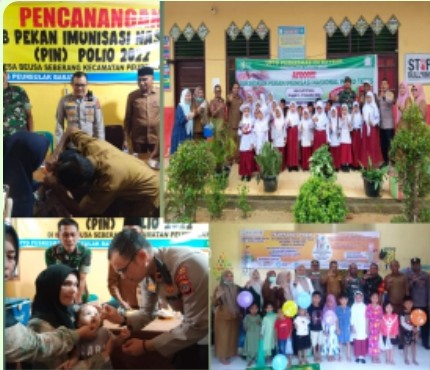 Menuju Indonesia Bebas Polio, Polres Aceh Timur Dukung Pencanangan Pekan Imunisasi Nasional