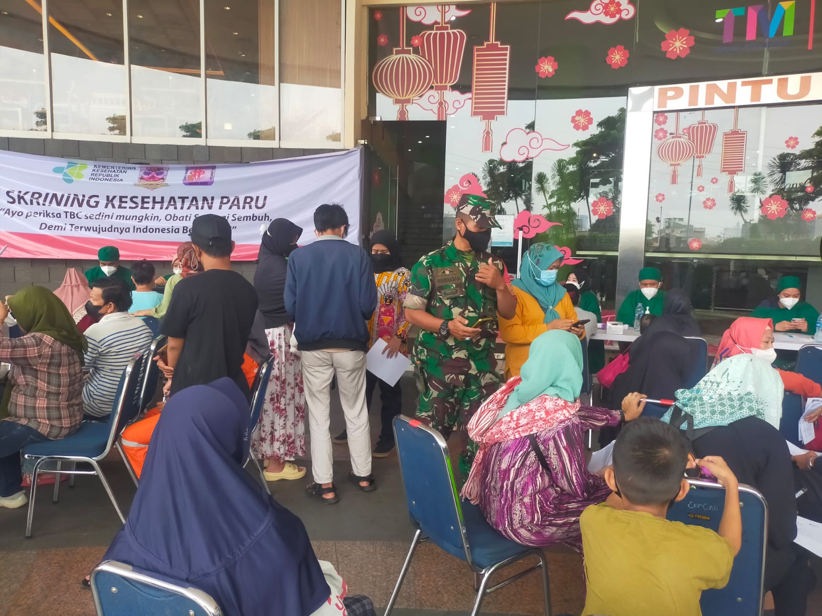 Danramil 02/TB Hadiri Giat Skrining Kesehatan Paru Yang Digelar Tim Klinik Tirta