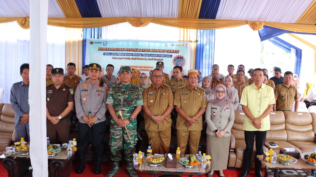 Kapolres Soppeng Hadiri Pemasangan Patok Batas Bidang Tanah Nasional oleh BPN Soppeng