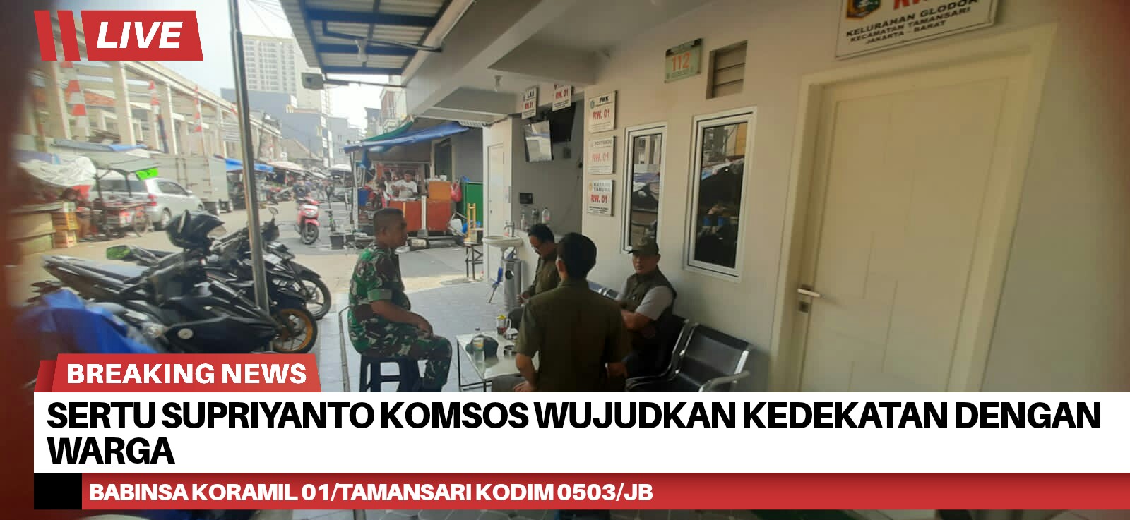 Mewujudkan Keakraban, Babinsa Koramil 01/TS Komsos Dengan Warga Binaan