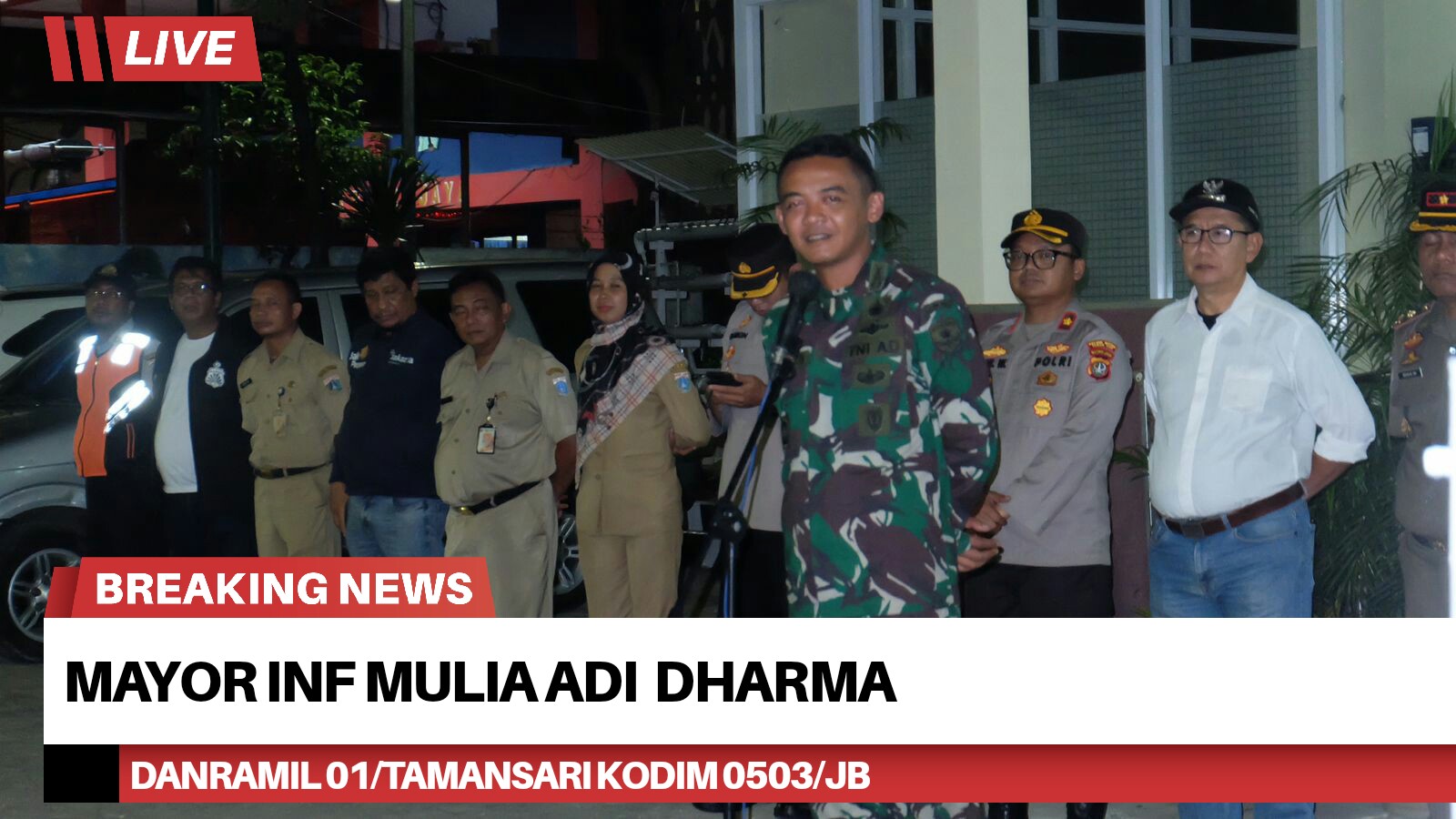 Ciptakan Wilayah Kondusif, Mayor Inf Mulia Adi Dharma Hadiri Apel dan Patroli Tiga Pilar