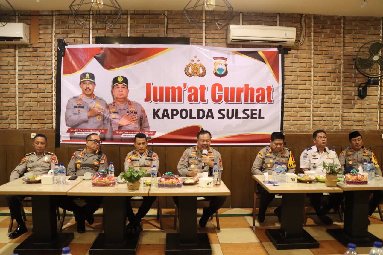 PJU Polda Sulsel Bersama Polres Pelabuhan Makassar Laksanakan Jum’at Curhat, Serap Aspirasi Masyarakat