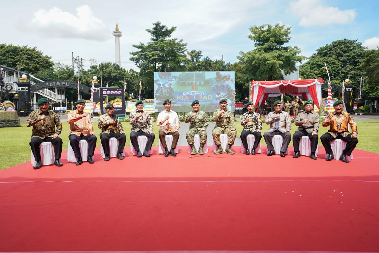 Puncak Acara Peringatan HUT Ke-62 Kostrad, Dihadiri Mantan Pejabat dan Sesepuh Kostrad