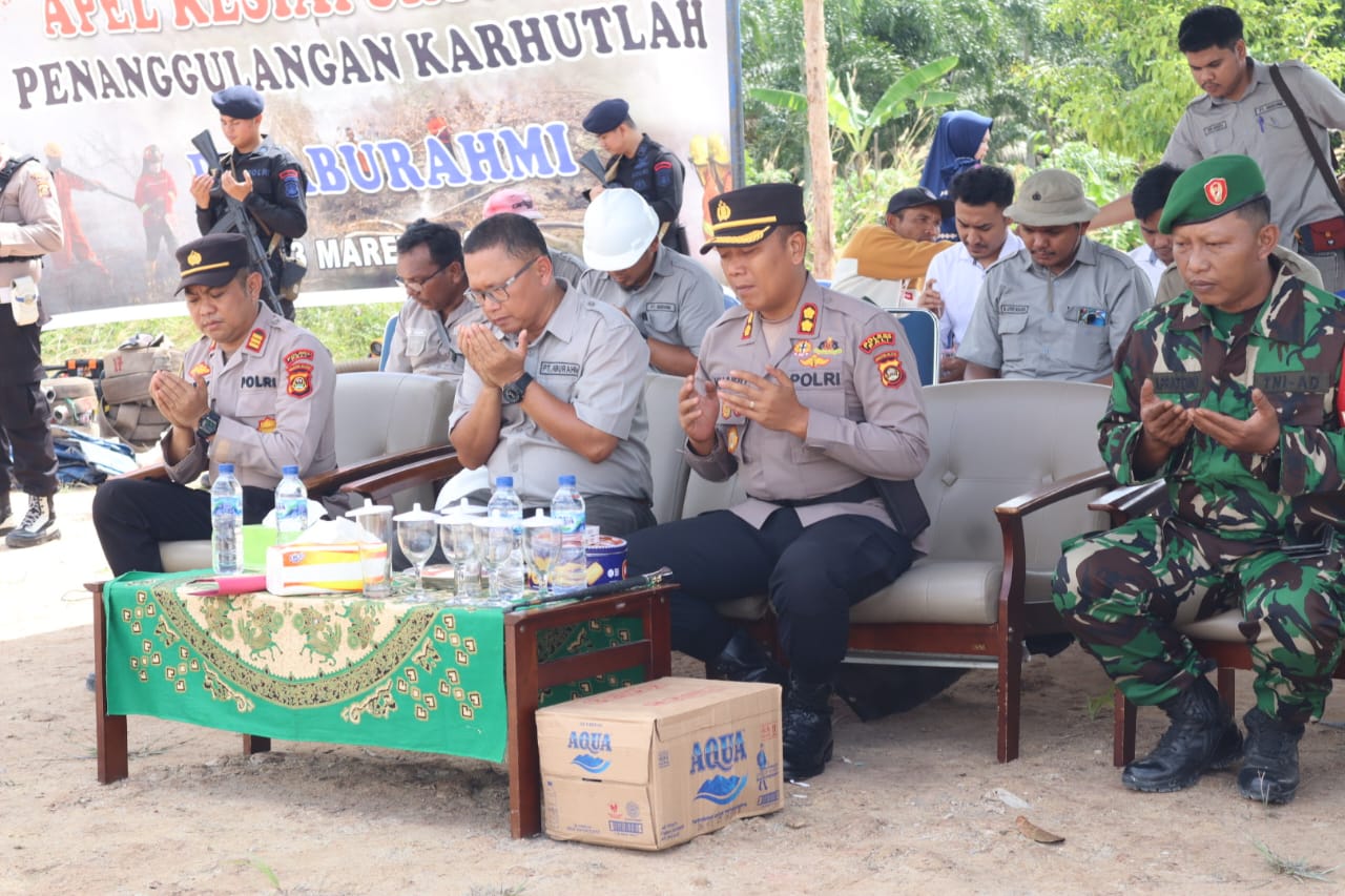 Polres PALI Gelar Karhutlah Di PT Aburahmi Yang Terletak Wilayah Kecamatan Penukal