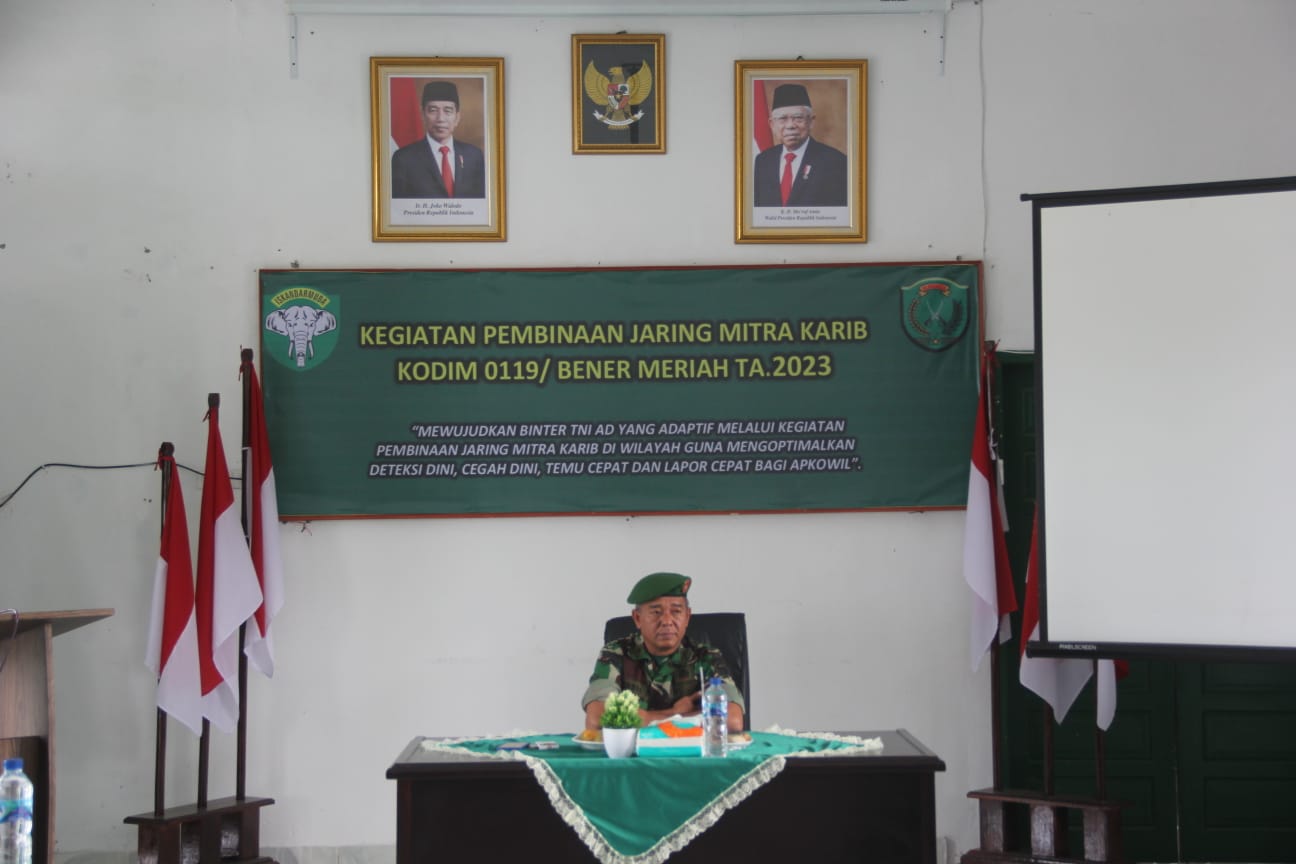 Kodim 0119/BM Gelar Pembinaan Jaring Mitra Karib 2023