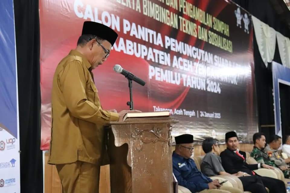 Anggota PPS Resmi Dilantik, Ini Pesan Pj. Bupati Aceh Tengah