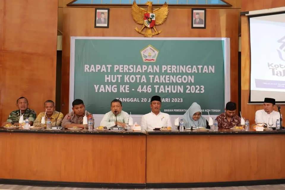 Pj. Bupati Aceh Tengah Pimpin Rapat Persiapan Peringatan HUT Kute Takengen Ke-446 Tahun 2023