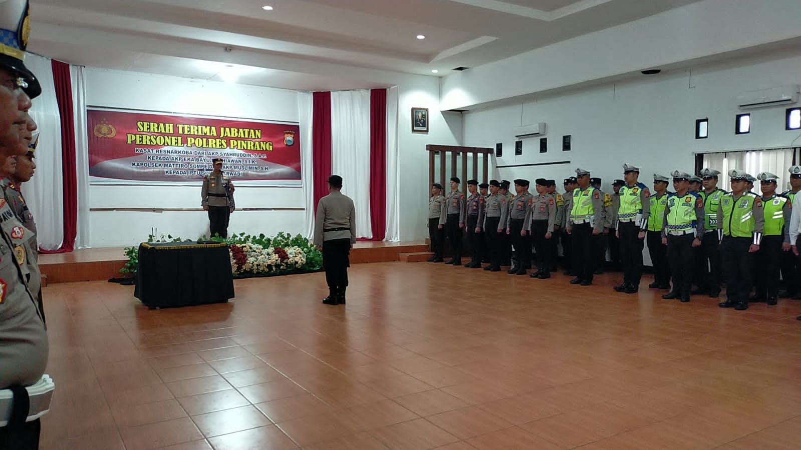 Ini Pesan Penting Kapolres Pinrang Pada Acara Sertijab Kasat Narkoba Dan Kapolsek Mattirosompe