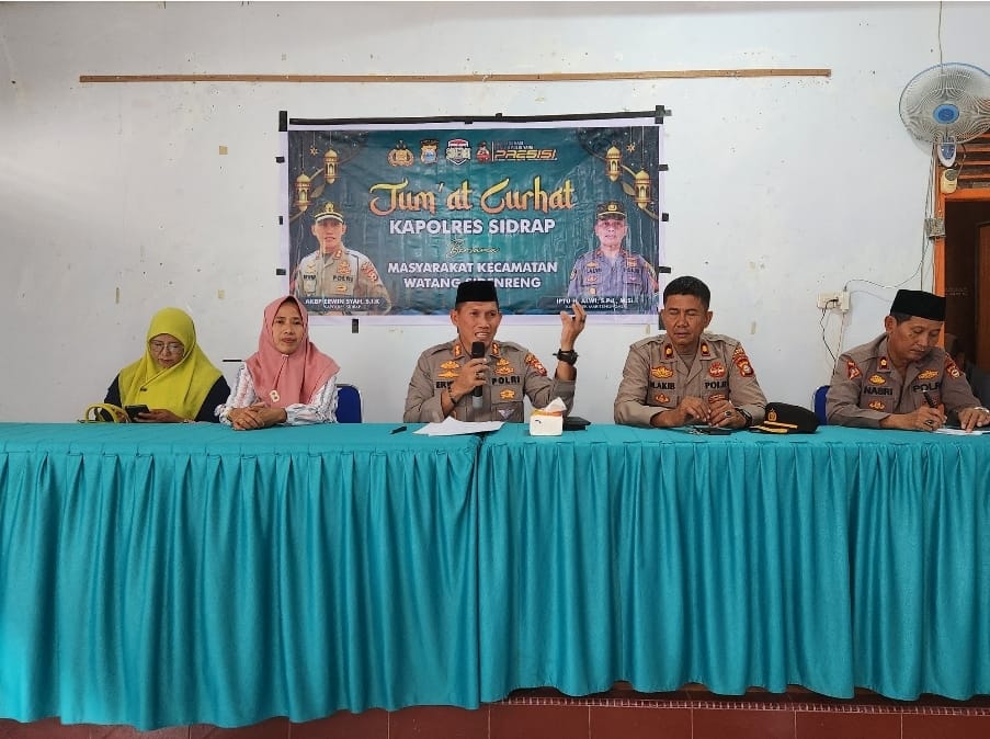 Kapolres Sidrap Sampaikan Hal Ini Saat Jumat Curhat di Empaga Watang Sidenreng