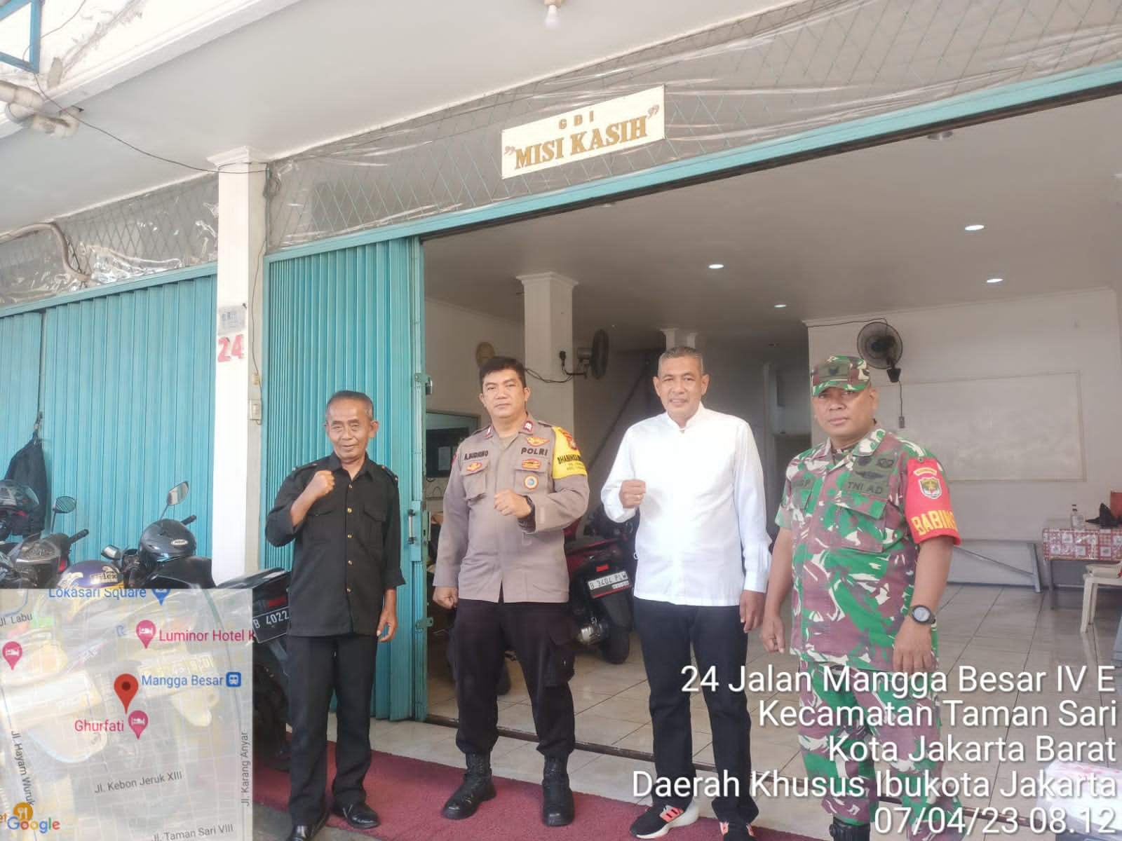 Babinsa Koramil 01/Tamansari Monitoring Giat Misa Jum’at Agung