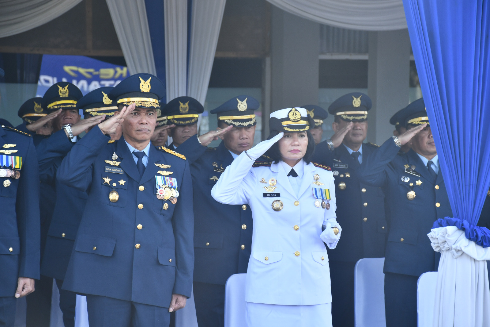 Komandan Lanal Bandung Hadiri Upacara Peringatan Ke-77 Hari Jadi TNI Angkatan Udara Tahun 2023