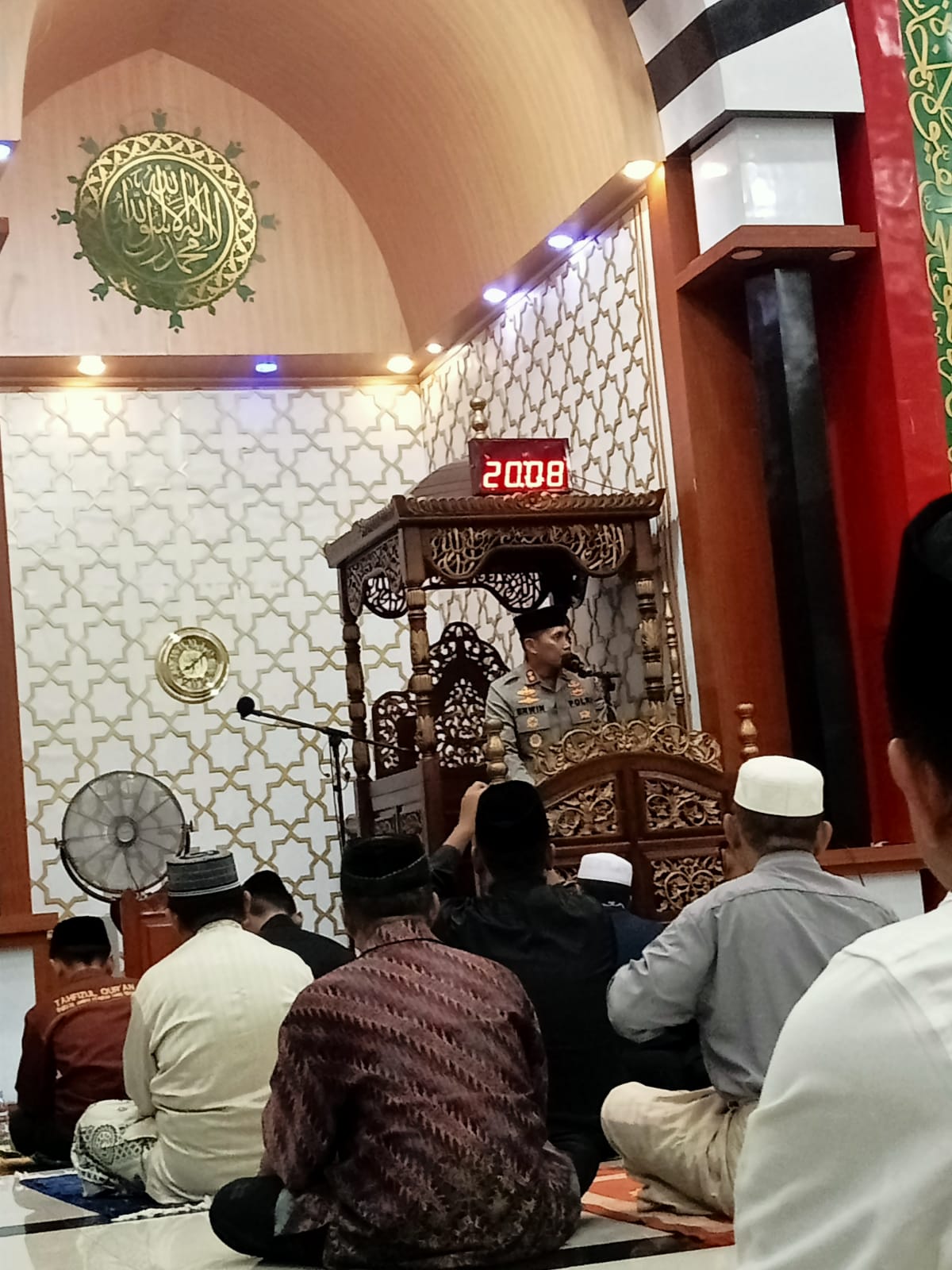 Kapolres Sidrap Melaksanakan Safari Ramadhan di Masjid Raudatul Jannah Tanru Tedong