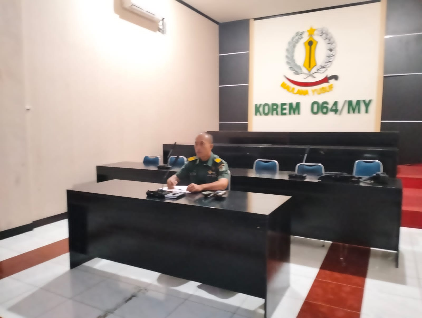 Kapenrem 064/MY, Mengikuti Rakornis Penerangan TNI Secara Virtual