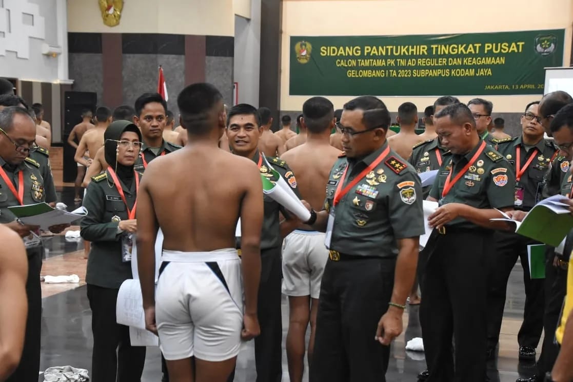 Sidang Pantukhir Tingkat Pusat Calon Tamtama PK TNI AD Reguler dan Keagamaan Gel I TA 2023 Subpanpus Kodam Jaya