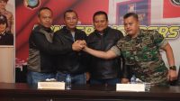 Gelar Konferensi Pers Masalah Pengrusakan Fasilitas Polri Di Makassar, Kapolda Sulsel Dan Pangdam XIV : dalam pelaksanaan tugas Baik TNI Polri Tetap Solid