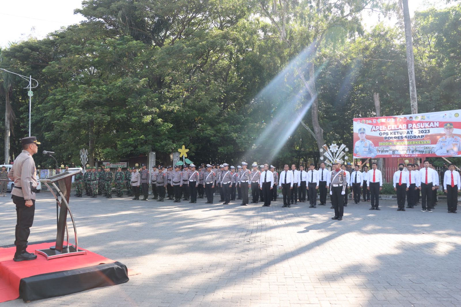 Kapolres Sidrap Pimpin Apel Gelar Pasukan Persiapan Operasi Ketupat 2023