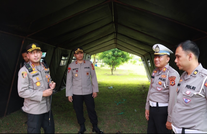 Jelang Idul Fitri 1444 H, Kapolres Majalengka Cek Kesiapan Pos Yan Rest Area KM 166 Tol Cipali