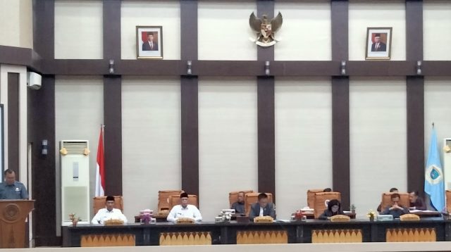 Rapat Paripurna XII Dalam Rangka Pembahasan Raperda Usulan eksekutif DPRD Kabupaten OKI Tahun 2023