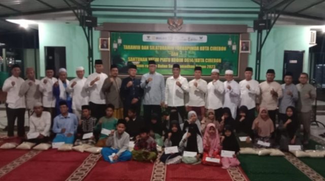 Kodim 0614/Kota Cirebon gelar kegiatan Tarhim Forkopimda dan Santuni anak Yatim Piatu.