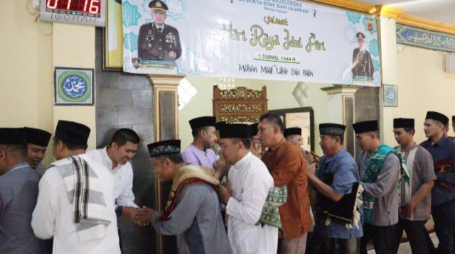 Polres Majalengka Gelar Shalat Idul Fitri 1444 Hijriyah di Mesjid Jamiu Sholihin Bersama Masyarakat