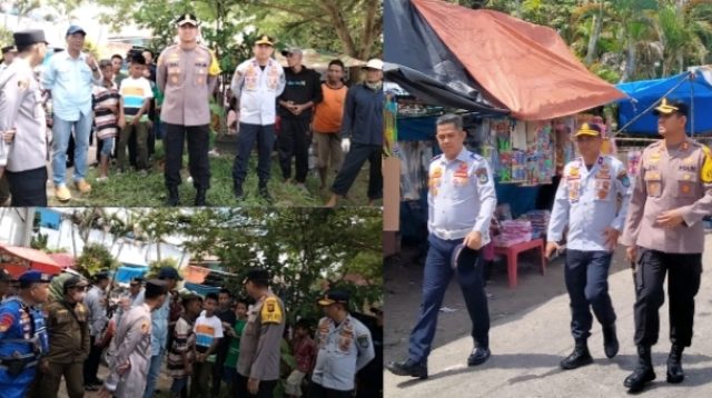 Tradisi Lebaran di OKI Ramai Pengunjung, Personil Gabungan Intensifkan Himbauan Keselamatan