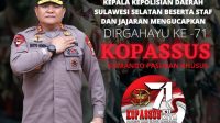 Kapolda Sulsel Irjen Pol Setyo Budi Moempoeni Harso, S.H., M.HUM Ucapkan Selamat Ulang Tahun Kopasus ke – 71