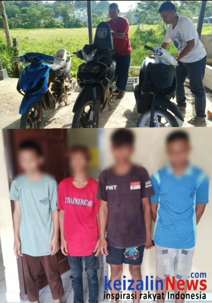 Empat Orang Pelaku Curanmor Berhasil Ditangkap Anggota Polsek Abeli, Kota Kendari