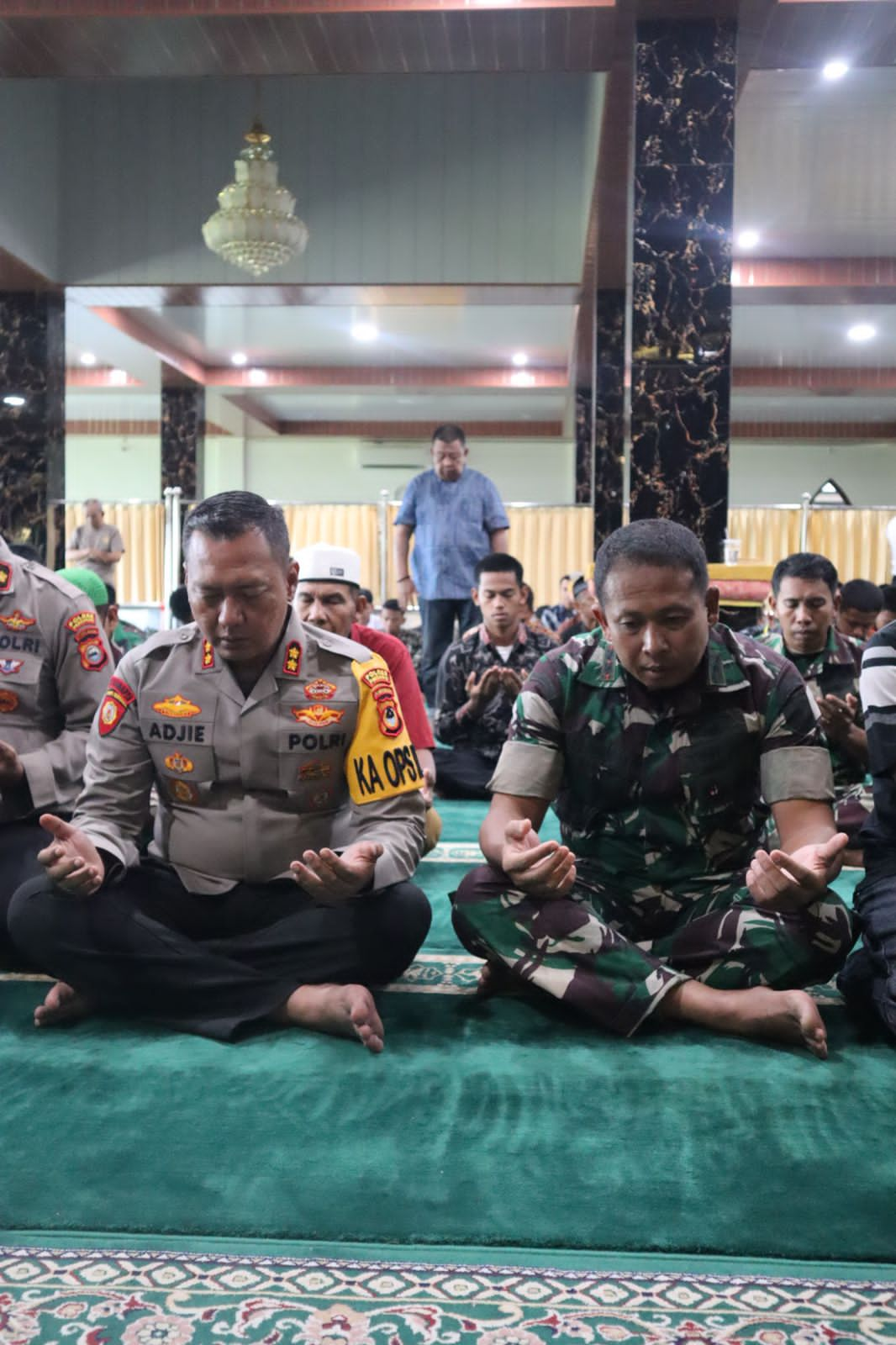 Sholat Dan Doa Bersama Kapolres Bersama Dandim 1404 Pinrang Untuk Sinergitas TNI-Polri