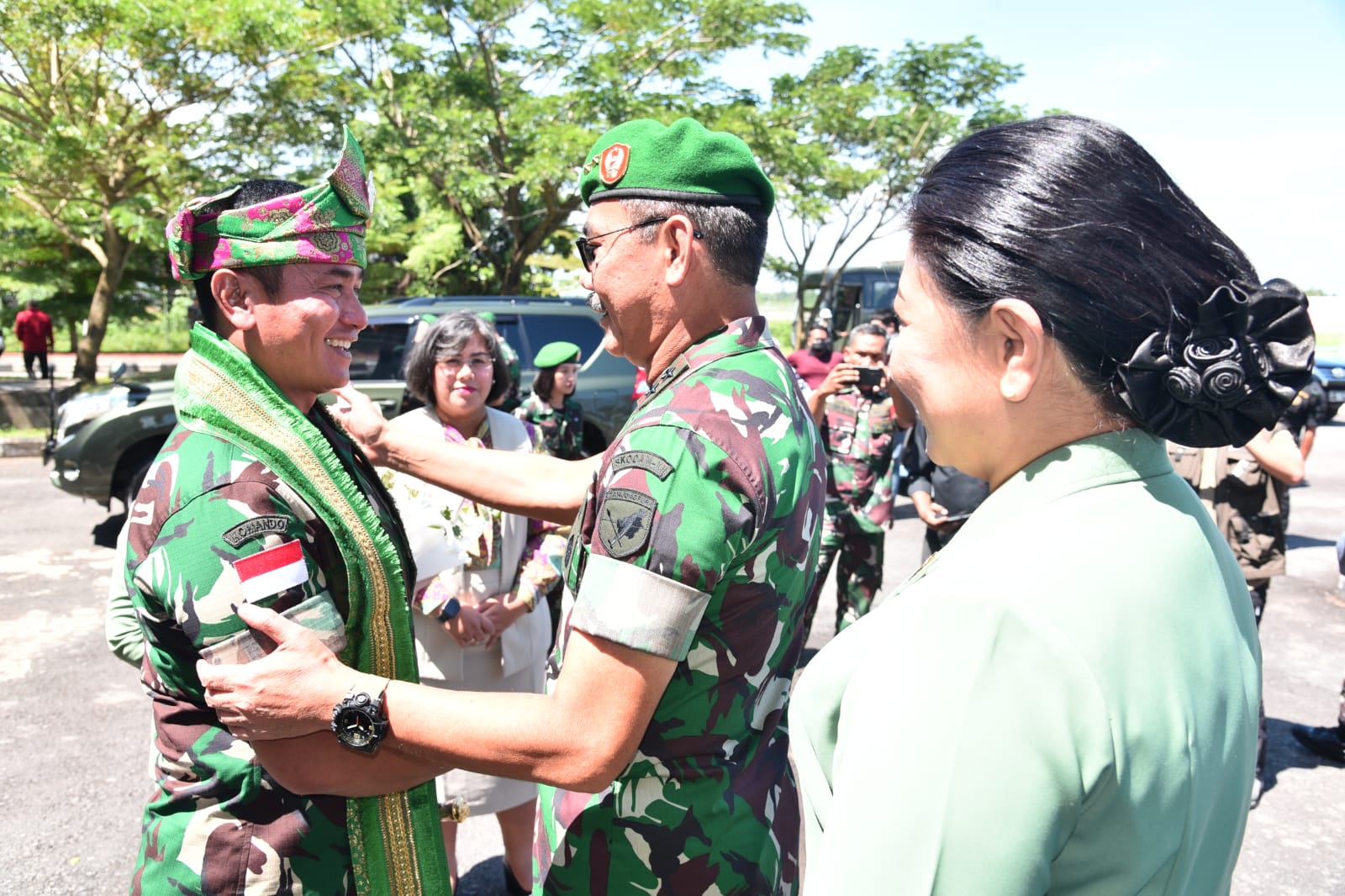 Wadan Lantamal XII Sambut Kedatangan Pangdam XII/Tpr Yang Baru