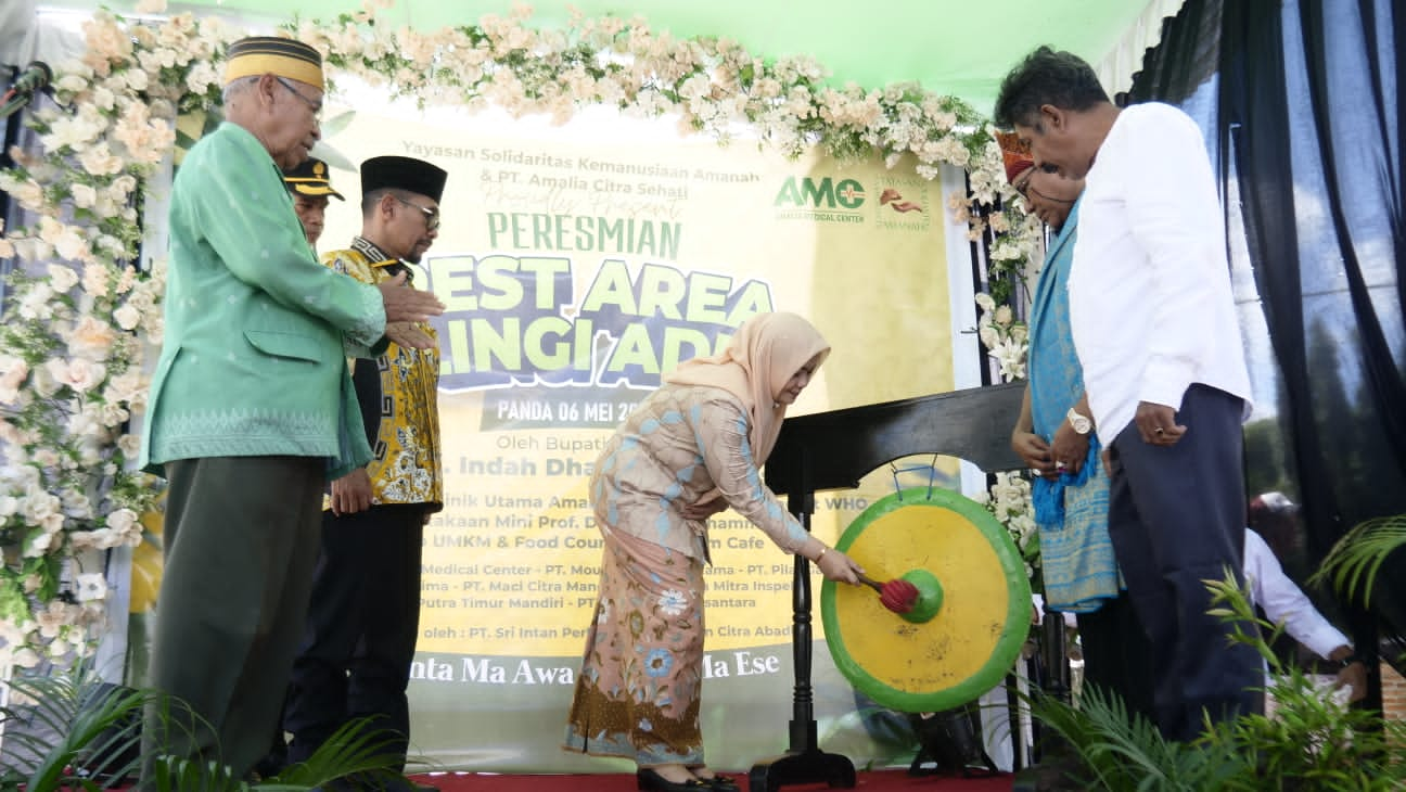 Bupati Bima NTB Hj Indah Damayanti Putri Resmikan Rest Area Lingi Ade Panda