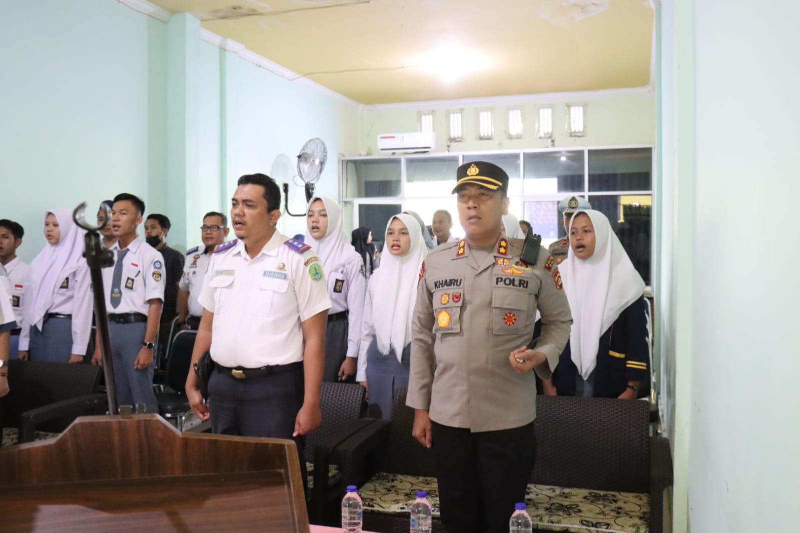 Satlantas Polres PALI Berikan Edukasi Kepada Pelajar Dalam Perilaku Pemakai Jalan