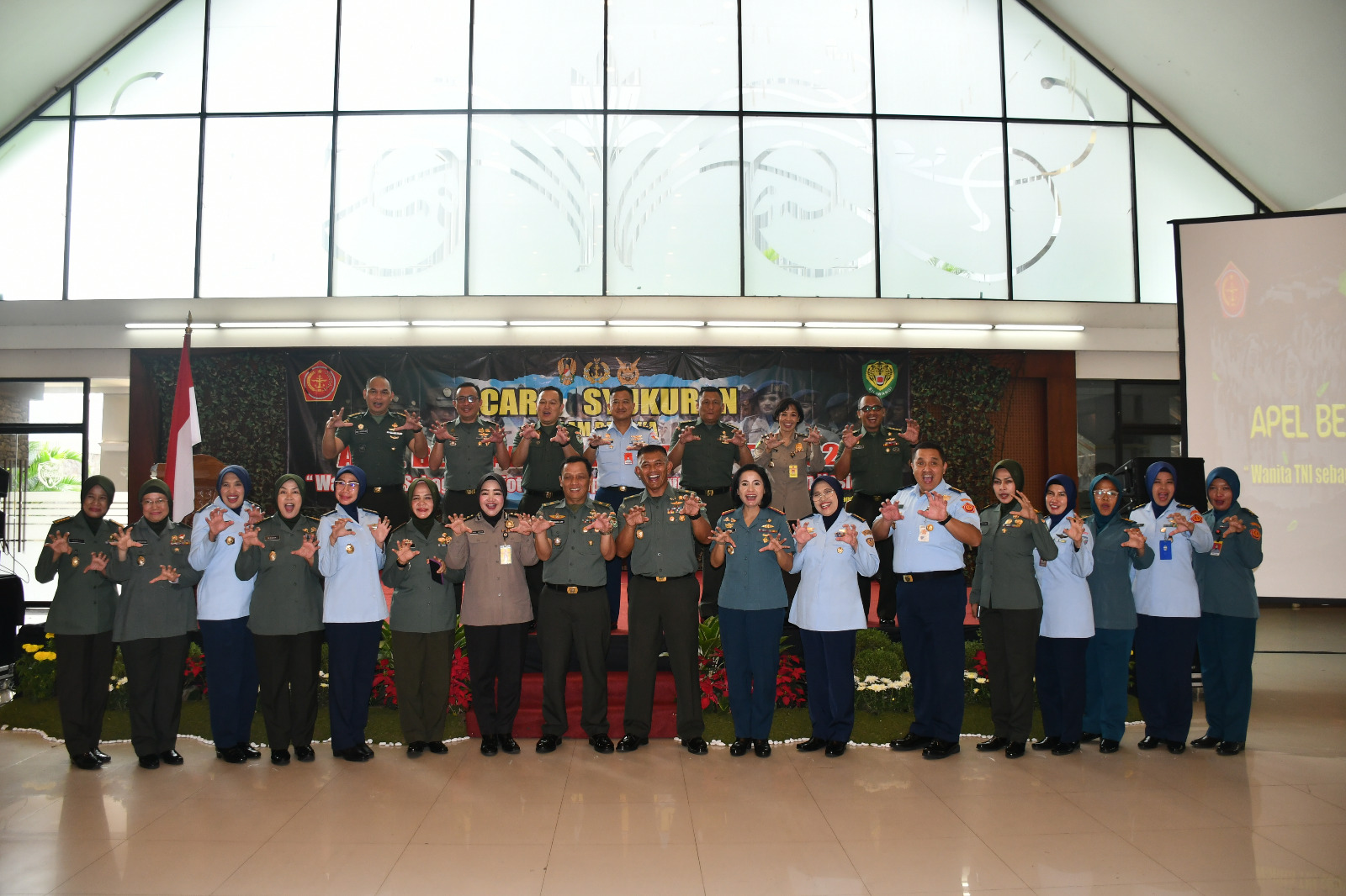 Korps Wanita TNI Se-Wilayah Bandung Gelar Syukuran dan Apel Bersama Tahun 2023