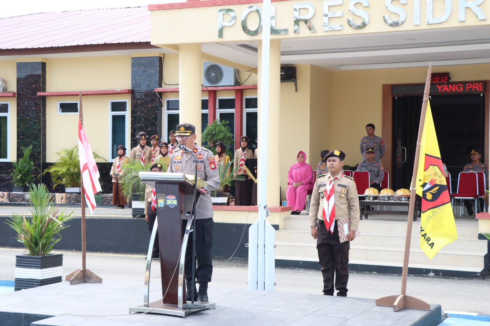 Wakapolres Sidrap Pimpin Upacara Pelantikan Anggota Saka Bhayangkara Angkatan XXII Tahun 2023