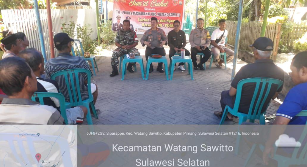 Polsek Wattang Sawitto Laksanakan Jumat Curhat untuk Dengarkan Keluhan dan Aspirasi Warga