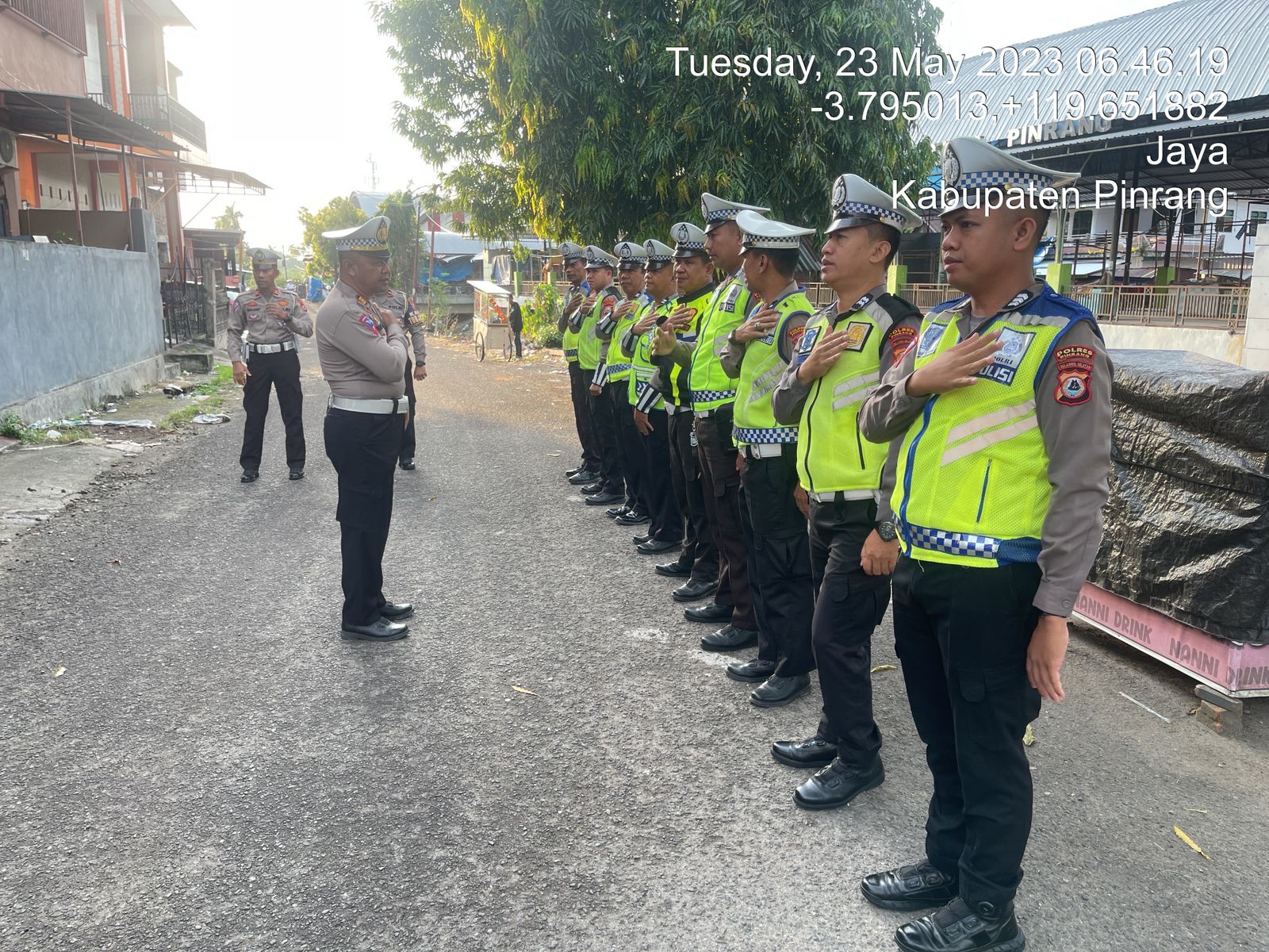 Awali Pelaksaan Tugas, Sat Lantas Polres Pinrang Gelar Apel Pagi