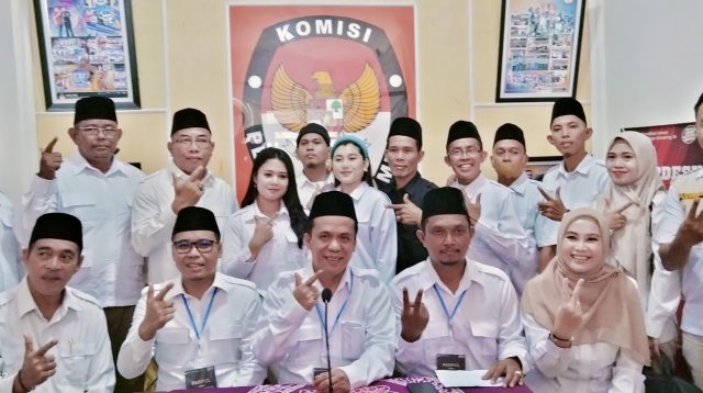 45 Berkas Bakal Caleg Gerindra, di Terima KPU Kabupaten OKI Secara Resmi